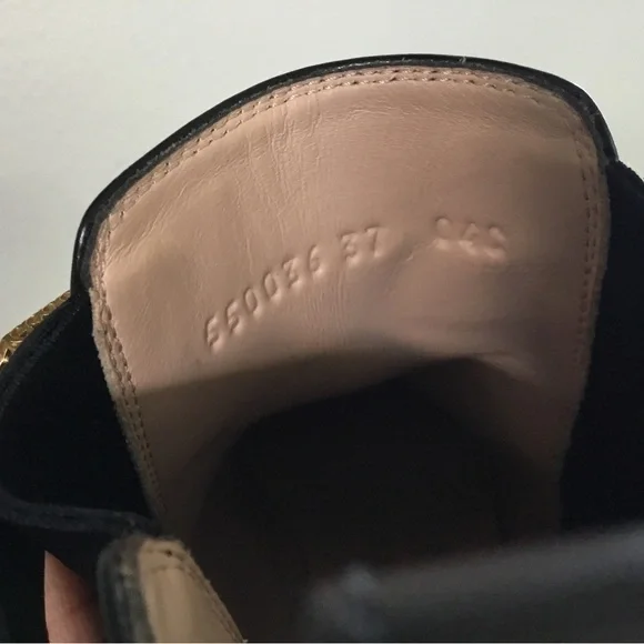 Gucci Leather Boots with Crystal  And GG Logo Ankle Belt - Picture 4 of 16